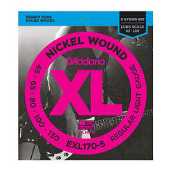 Encordado P/ Bajo Daddario Exl170-5 5 Cuerdas Niquel .045
