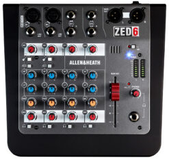 Consola Analogica 6 Canales - 2mic - Allen & Heath Zed 6