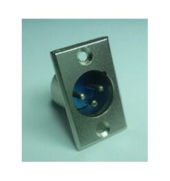 Conector  XLR3 "Canon" Macho 3 Pins Para Chasis Mod: AC3MP