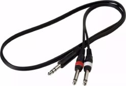 Cable 6,5 Plug TRS A 2 plug 6,5 TS 1m Warwick Cable de Insert