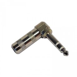 Conector Plug Macho TRS 6,5 Mm 90º XPRO 90 grados  Metálico cromado