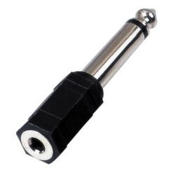 Adaptador Ficha Jack 3.5 Stereo - Plug 6.5 Mono