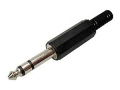 Conector Plug Macho 6.5 Stereo Plástico