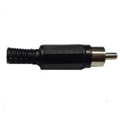 Conector Ficha Rca Macho Plástico Negro Mod: CRCAN