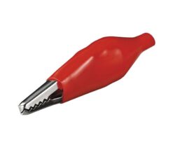 Pinza Cocodrilo 44mm Aislada  ROJO (Precio X Unidad)
