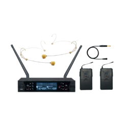 Micrófono de Vincha Doble Inalámbrico UHF Ross MU-626-HS/HS+IC