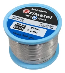 Estaño Eximetal Al 60% 1mm de diámetro X 250 gramos