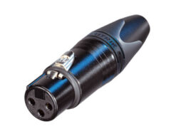 Conector XLR "Canon" Hembra Negro Neutrik NC3FXX-B